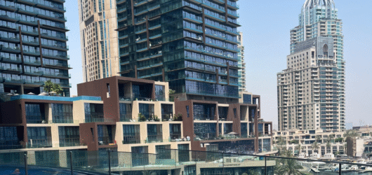 Apartment towers in Dubai Marina
